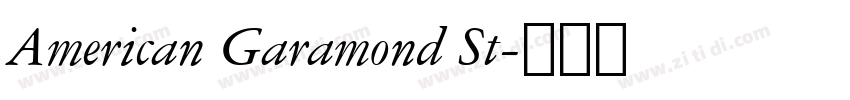 American Garamond St字体转换